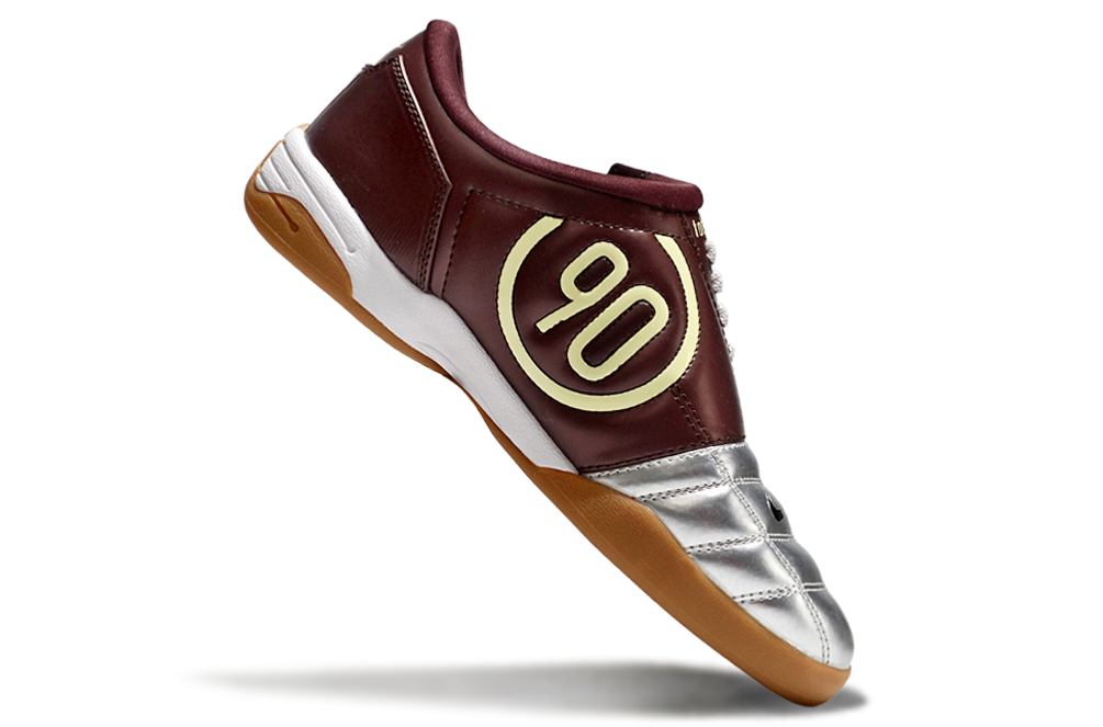 Total 90 'BORDEAUX/SILVER' 2025 - INDOOR SOCCER CLEATS