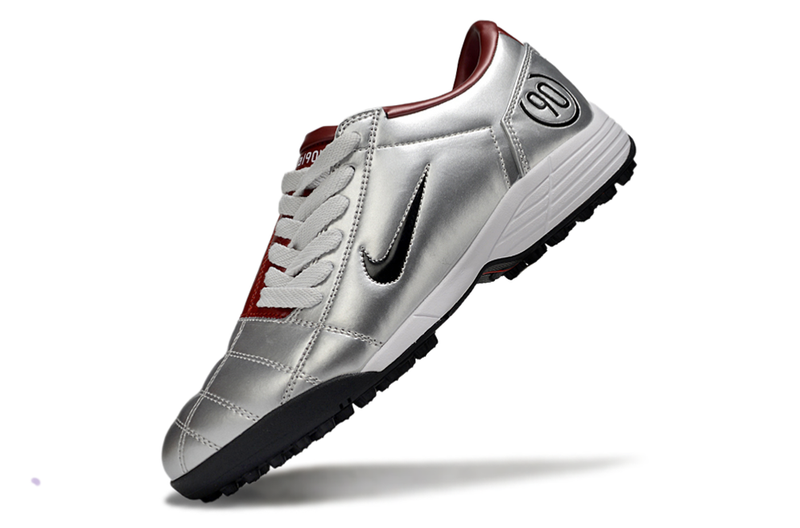Nike Total 90 III T90 TF Turf Soccer Cleats - Silver/Red