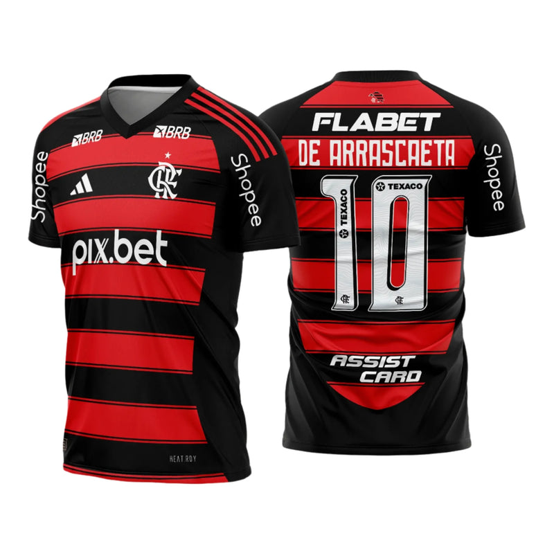FLAMENGO HOME 25/26 - DE ARRASCAETA - ALL SPONSOR- PLAYER VERSION