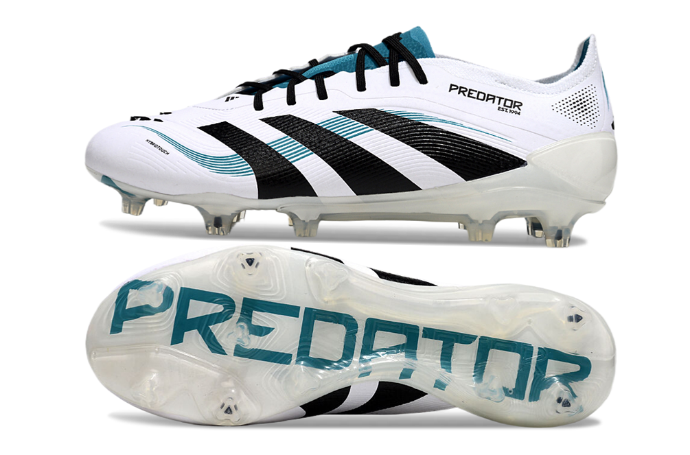 Adidas Predator Elite 25 FG Firm Ground Soccer Cleats - White/Black
