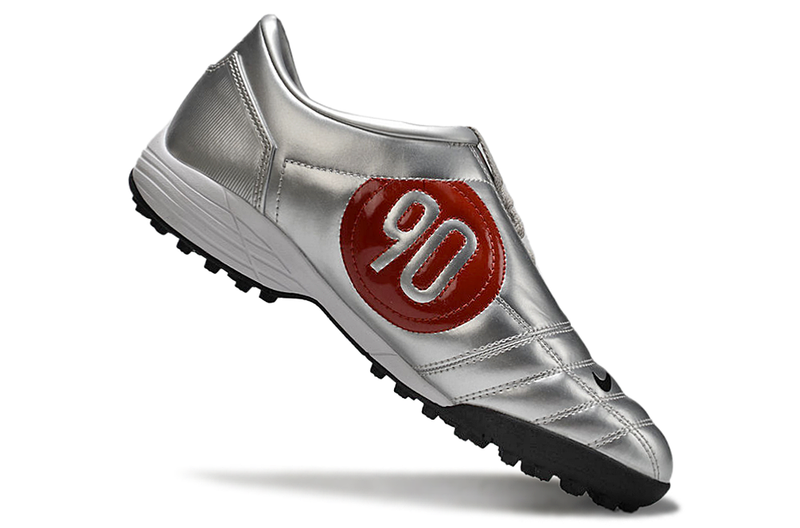 Nike Total 90 III T90 TF Turf Soccer Cleats - Silver/Red