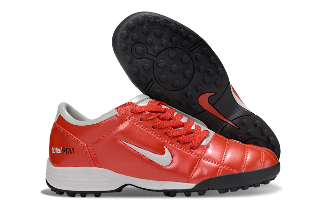 Nike Total 90 III T90 TF Turf Soccer Cleats - White/Red