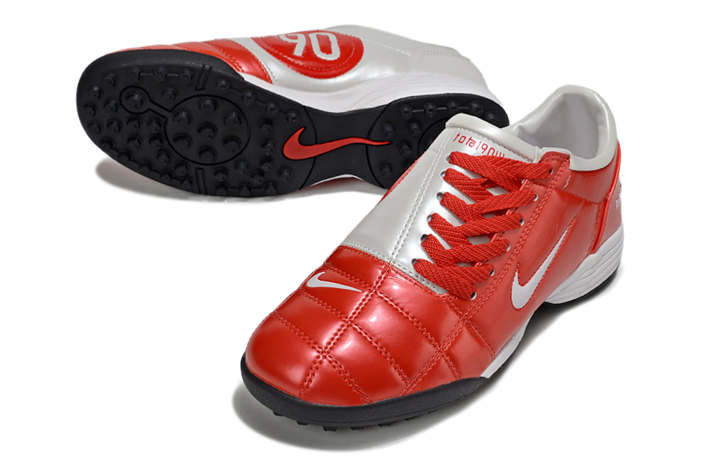 Nike Total 90 III T90 TF Turf Soccer Cleats - White/Red